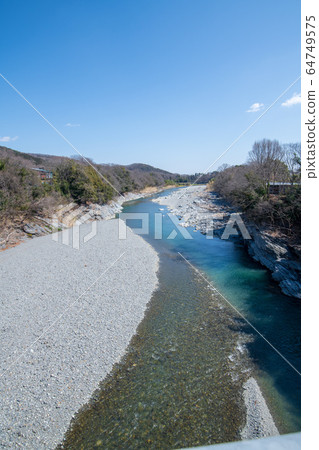 View from Orihara Bridge Arakawa, Yorii Town, Saitama Prefecture View from Orihara Bridge Arakawa, Yorii Town, Saitama Prefecture 64749575