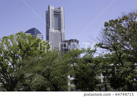 View of Landmark Tower from Kasobeyama Park 64749715