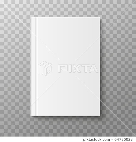 Book, magazine or brochure cover mockup isolated on white background.Vector illustration 64750022