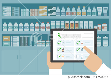 Online Pharmacy concept 64750063