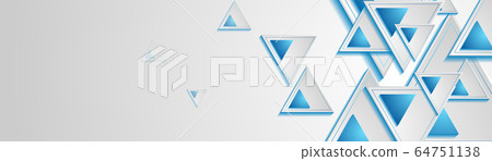 Grey and blue triangles abstract geometric tech - Stock Illustration ...