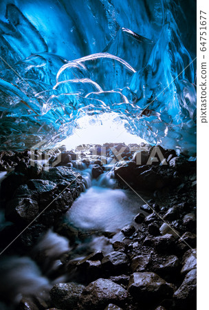 Ice cave texture, Vatnajokull glacier, Iceland Ice cave texture, Vatnajokull glacier, Iceland 64751677