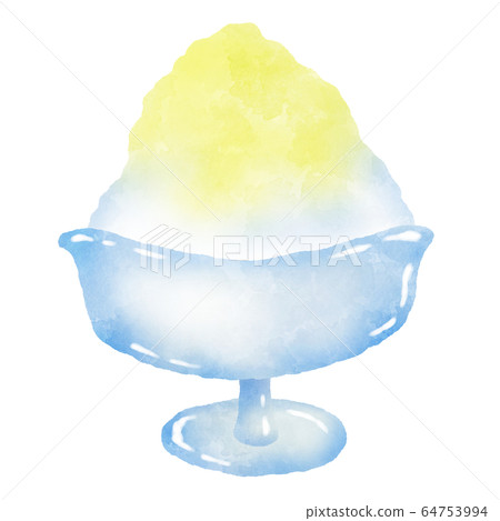 Shaved ice, lemon flavor, yellow 64753994