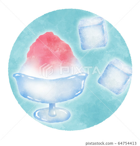 Kakigori watercolor style illustration icon Kakigori watercolor style illustration icon 64754413