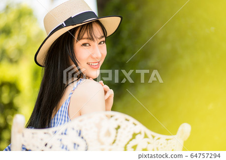 Beauty Woman Relax Resort Summer Enjoy People Material Beauty Woman Relax Resort Summer Enjoy People Material 64757294