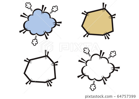 Various balloon illustration material 64757399