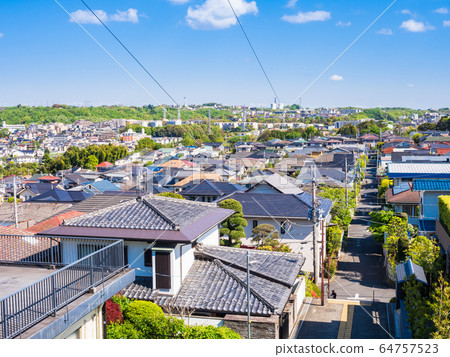 Residential area viewed from the hill 64757523
