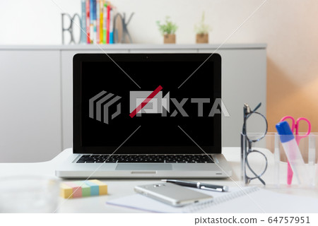 Image of computer off camera Image of computer off camera 64757951