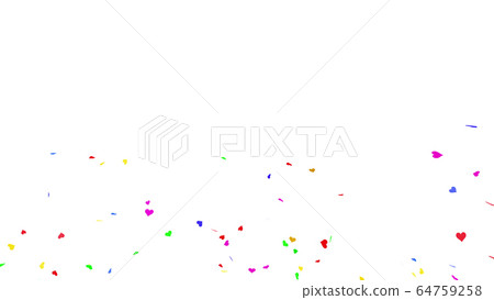 Confetti confetti heart particles colorful glitter 3D illustration background background Confetti confetti heart particles colorful glitter 3D illustration background background 64759258