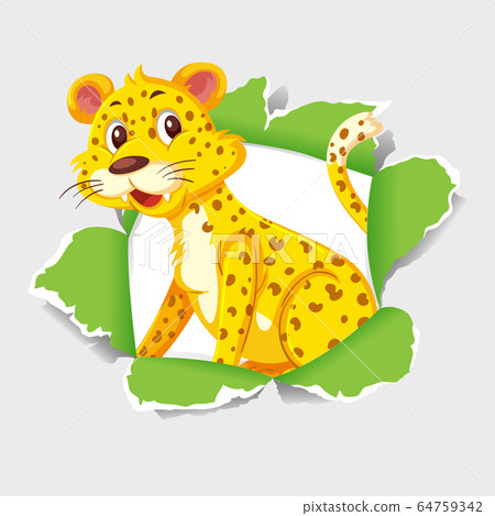 Background template design with wild tiger - Stock Illustration ...