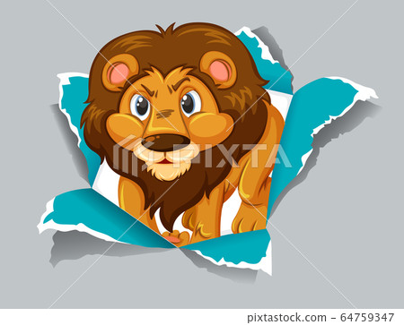 Background template design with wild lion Background template design with wild lion 64759347