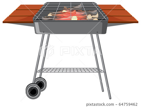 Barbecue grill on white background Barbecue grill on white background 64759462