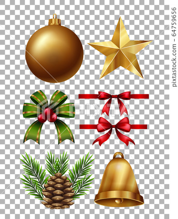 Set of party ornaments and other decorations on Set of party ornaments and other decorations on 64759656