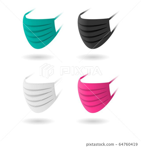 Breathing medical respiratory masks set 64760419