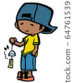 Child with a wind chime 64761539