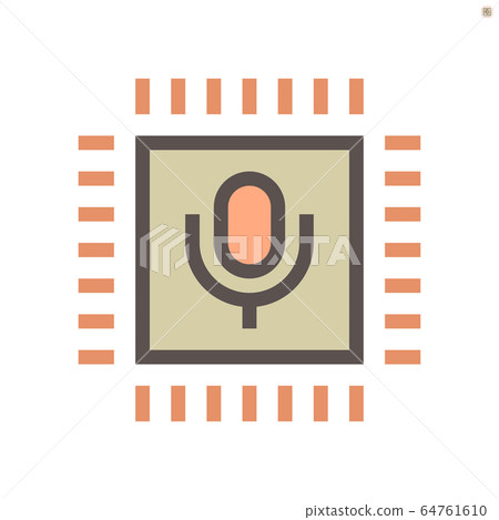Smart home and voice control technology vector Smart home and voice control technology vector 64761610