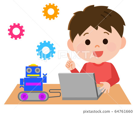 Programming class boy illustration Programming class boy illustration 64761660