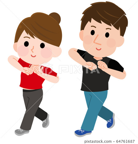 舞蹈演員男女插圖 64761687