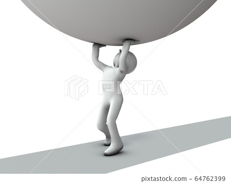 Characters withstanding heavy pressure 64762399