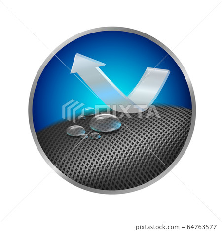 Water droplets on the surface of waterproof materials, fabric, rubber or metal. Realistic file. Water droplets on the surface of waterproof materials, fabric, rubber or metal. Realistic file. 64763577