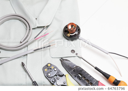 Electrical work Image of electrician Electrical work Image of electrician 64763796
