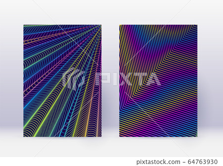 Cover design template set. Abstract lines modern b 64763930