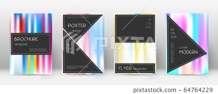 Flyer layout. Black delicate template for Brochure 64764229