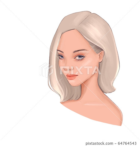 Beautiful woman with blond hair 64764543