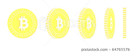Bitcoin, internet currency rotating coins set, ani Bitcoin, internet currency rotating coins set, ani 64765576