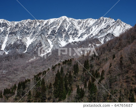 View of Daisen in the spring of 2020 from the Keyake Pass Daisen South Wall Daisen 64765687