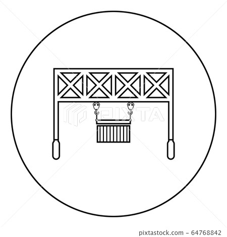 Port loader Railway crane with cargo container  64768842
