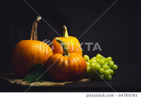 Punkins on a rustic background, Thanksgiving Punkins on a rustic background, Thanksgiving 64769765