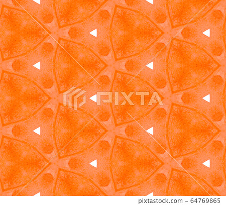 Orange spring allover seamless pattern. Hand drawn Orange spring allover seamless pattern. Hand drawn 64769865
