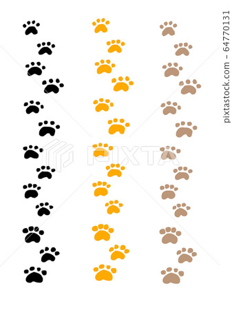 고양이의 발자국 - 스톡일러스트 [64770131] - Pixta