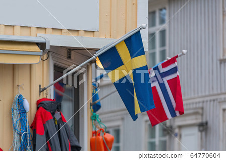 Swedish Norwegian Flags Swedish Norwegian Flags 64770604