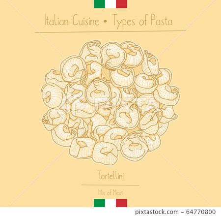 Italian Food Pasta with Filling aka Tortellini 64770800