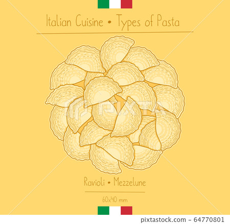 Italian Food Haf-Circular Ravioli Pasta aka 64770801