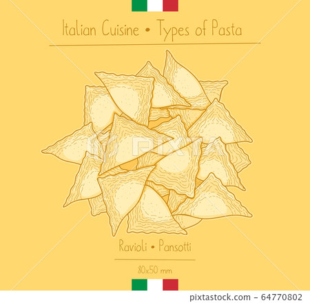 Italian Food Triangular shape Ravioli Pasta aka 64770802