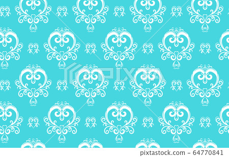 無縫的心蔓藤花紋圖案 無縫的心蔓藤花紋圖案 64770841