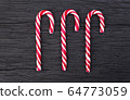 Striped Red Christmas Candy Canes 64773059