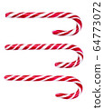 Striped Red Christmas Candy Canes 64773072
