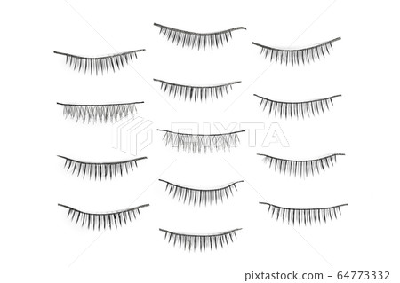 False eyelashes extensions isolated on white background 64773332