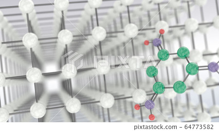 Chemical molecules 3D illustration Chemical molecules 3D illustration 64773582