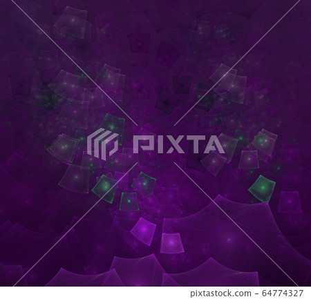 Abstract fractal pattern on black background 64774327