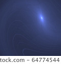 Abstract fractal pattern on black background 64774544