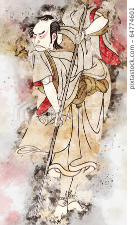 Ukiyo-e Kabuki actor 45 watercolor 64774601