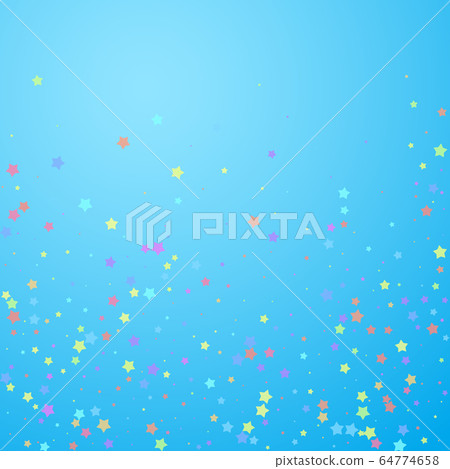 Festive confetti. Celebration stars. Colorful star 64774658