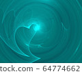 Abstract fractal pattern on black background 64774662