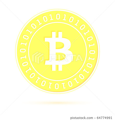 Bitcoin, internet currency coin isolated on white  64774991