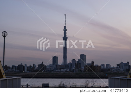 Tokyo Sky Tree Sunset from Yotsugi Tokyo Sky Tree Sunset from Yotsugi 64775440